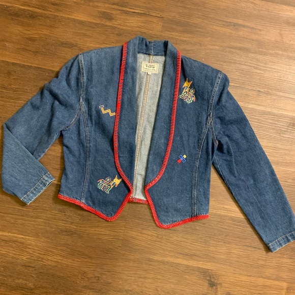 Vintage western crop jean blazer/jacket - Picture 5 of 9